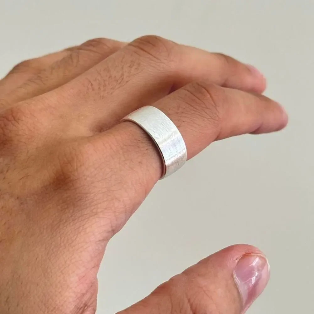 y2k silver classy signet ring